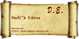 Deák Edina névjegykártya